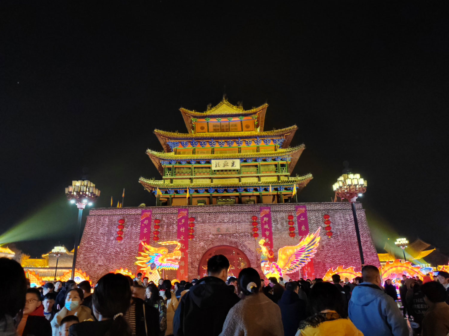 聊城古城夜景图片图片